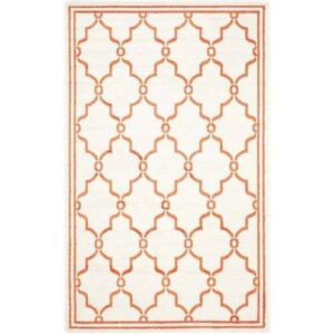 SAFAVIEH Amherst Wesley Geometric Area Rug, Beige/Orange, 6' x 9'