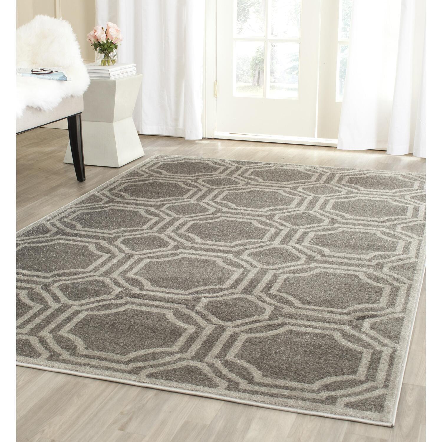 SAFAVIEH Amherst Wilson Geometric Runner Rug, Grey/Light Grey, 2'3" x 11' - Image 3