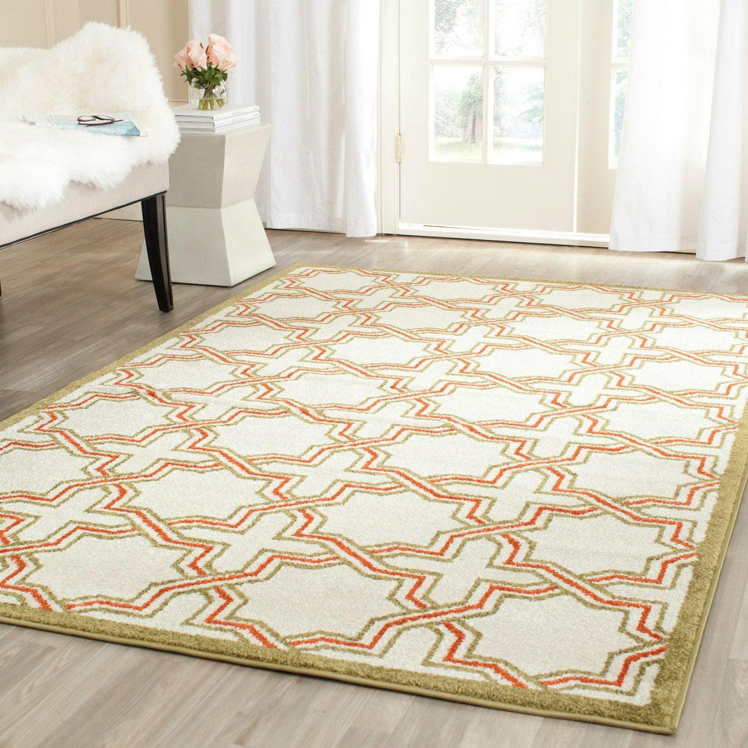 SAFAVIEH Amherst William Geometric Area Rug, Grey/Light Grey, 6' x 9' - Image 8