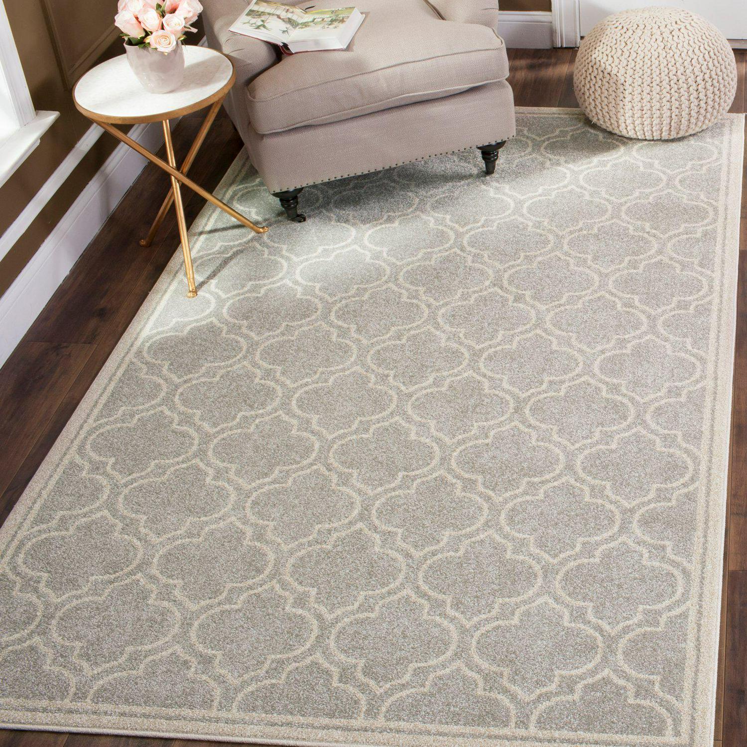 SAFAVIEH Amherst Wilson Geometric Area Rug, Grey/Light Grey, 12' x 18' - Image 6
