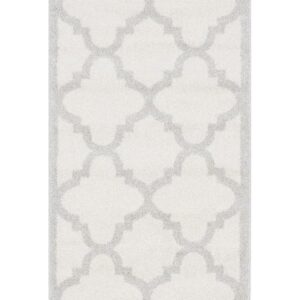 SAFAVIEH Amherst Willmer Geometric Runner Rug, Beige/Light Grey, 2'3" x 11'