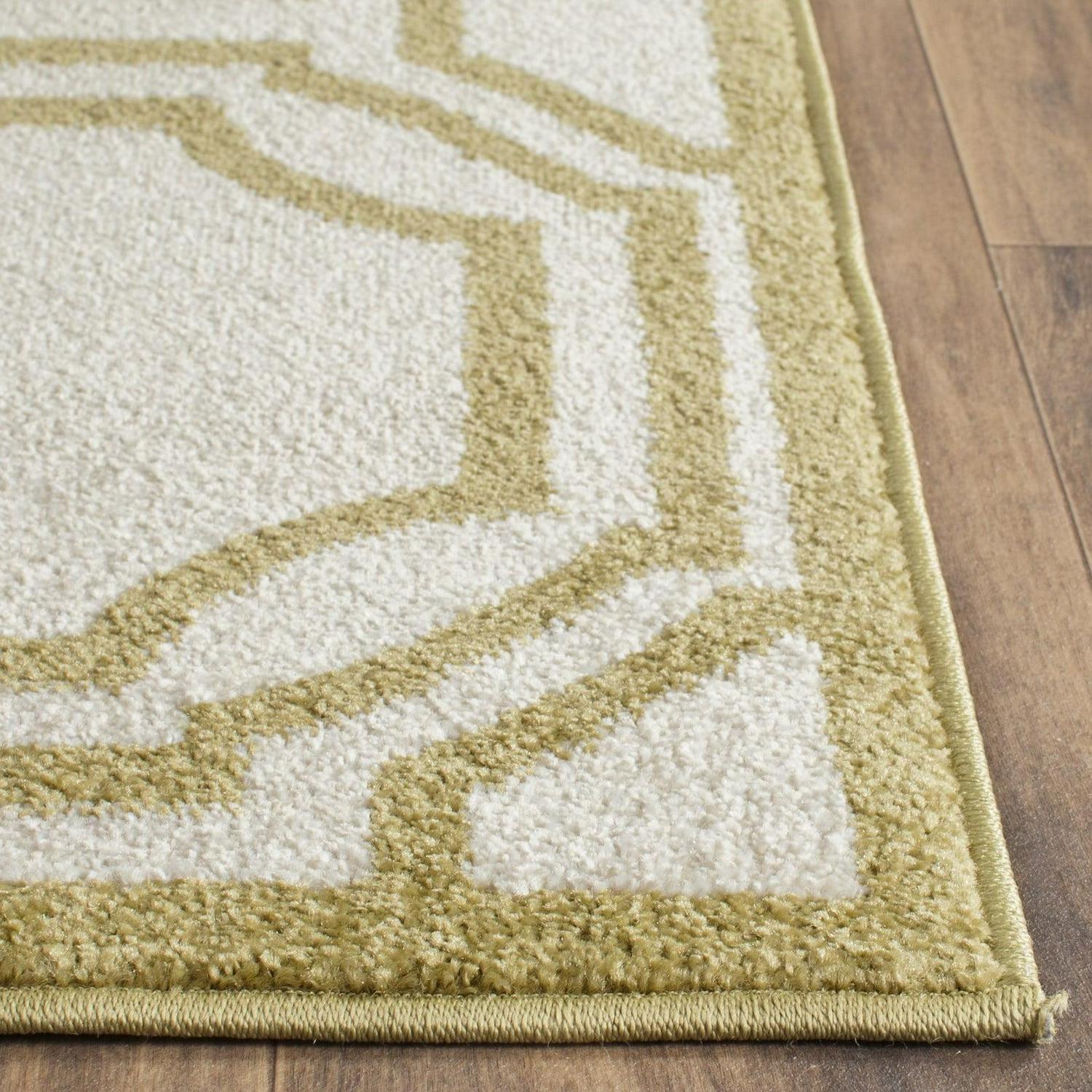 SAFAVIEH Amherst Winnie Geometric Area Rug, Ivory/Light Green, 5'3" x 8' - Image 2