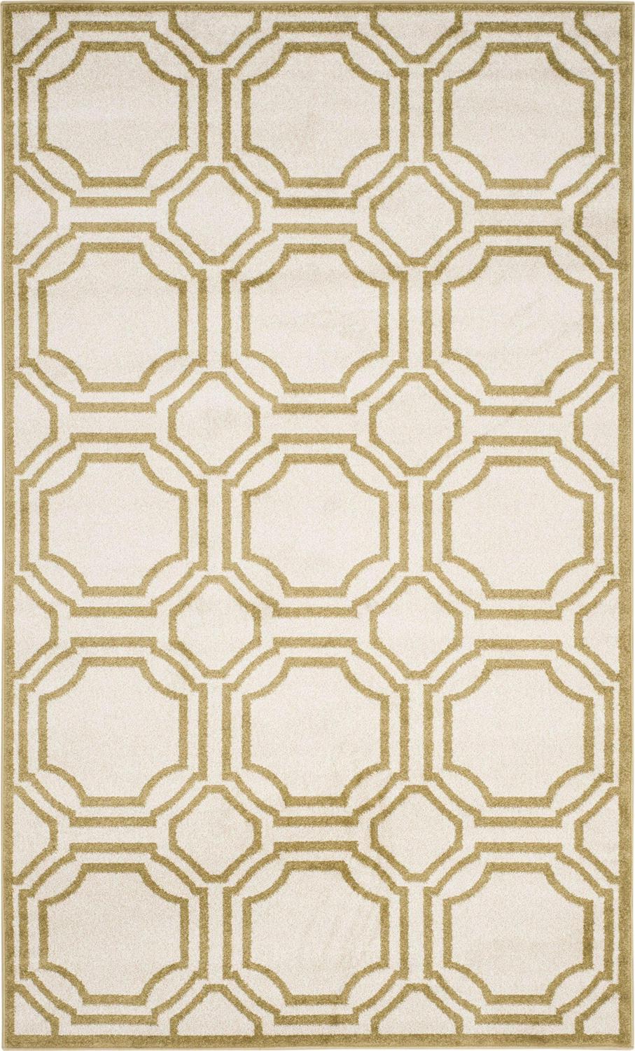 SAFAVIEH Amherst Winnie Geometric Area Rug, Ivory/Light Green, 5'3" x 8' - Image 5