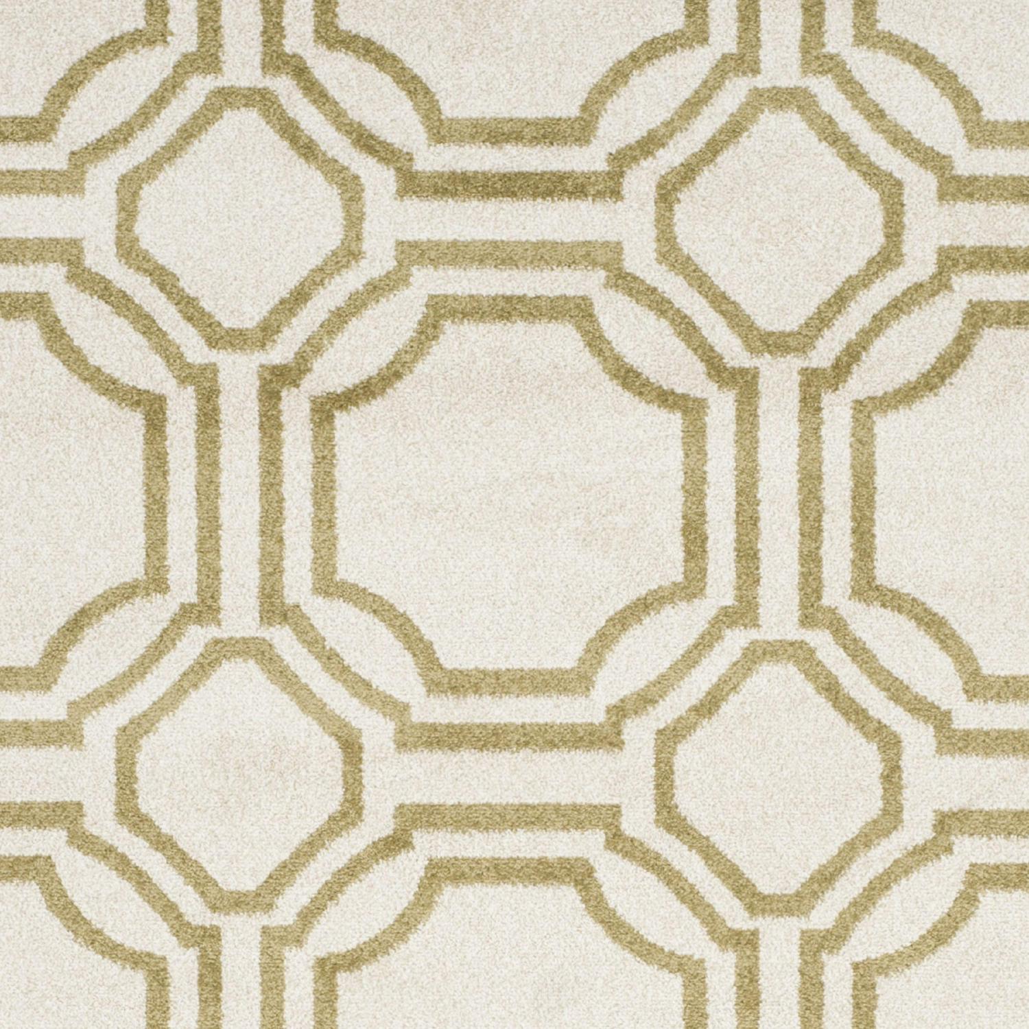 SAFAVIEH Amherst Winnie Geometric Area Rug, Ivory/Light Green, 5'3" x 8' - Image 4