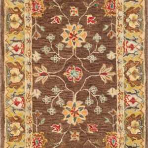 SAFAVIEH Anatolia Sandy Floral Area Rug, Brown/Gold, 3' x 5'