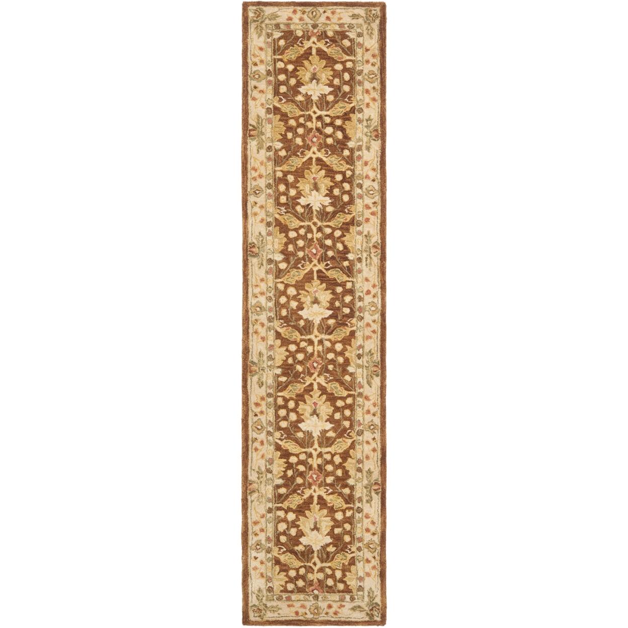 SAFAVIEH Anatolia Carley Traditional Wool Area Rug, Brown, 3' x 5' - Image 3