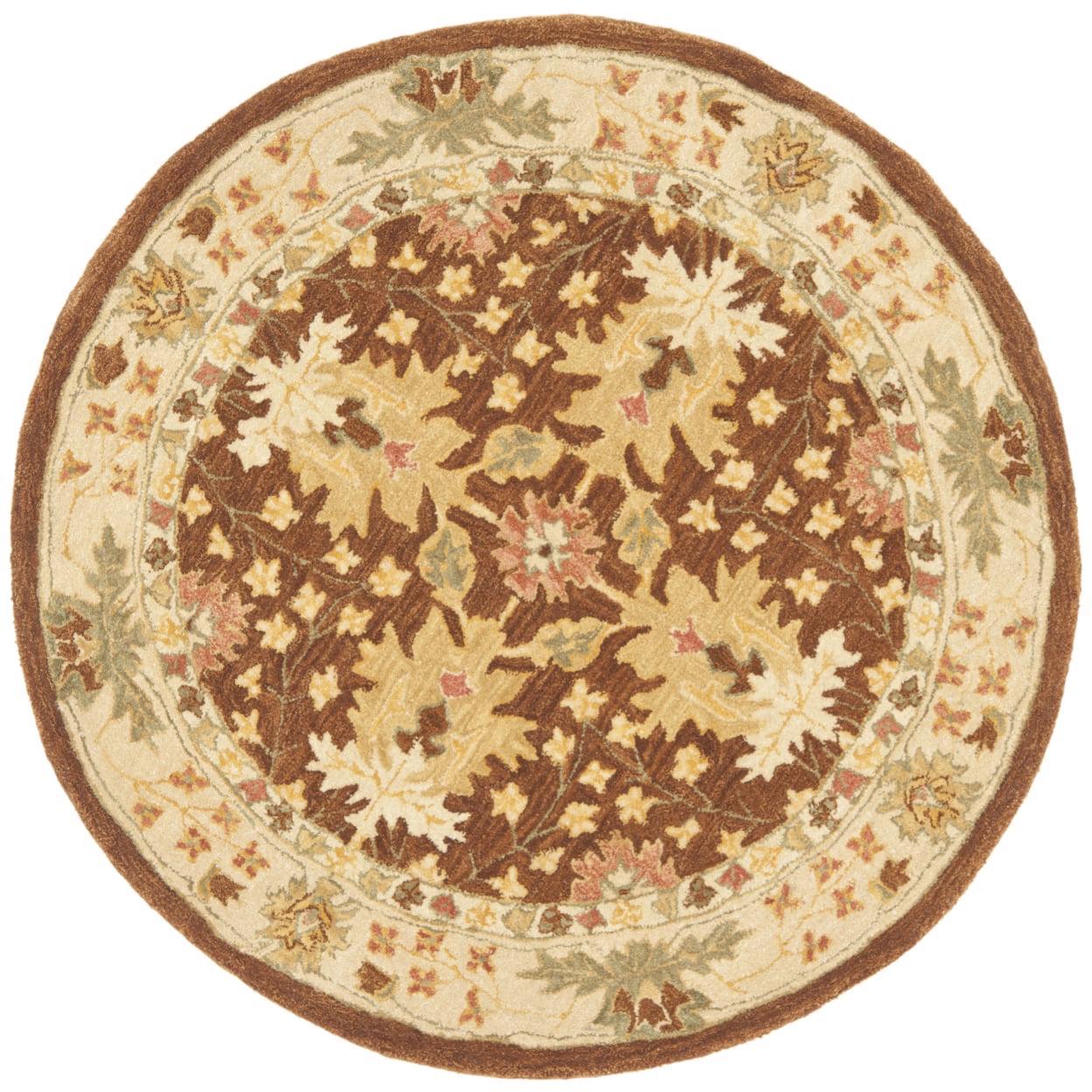 SAFAVIEH Anatolia Carley Traditional Wool Area Rug, Brown, 3' x 5' - Image 5