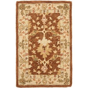 SAFAVIEH Anatolia Carley Traditional Wool Area Rug, Brown, 3' x 5'