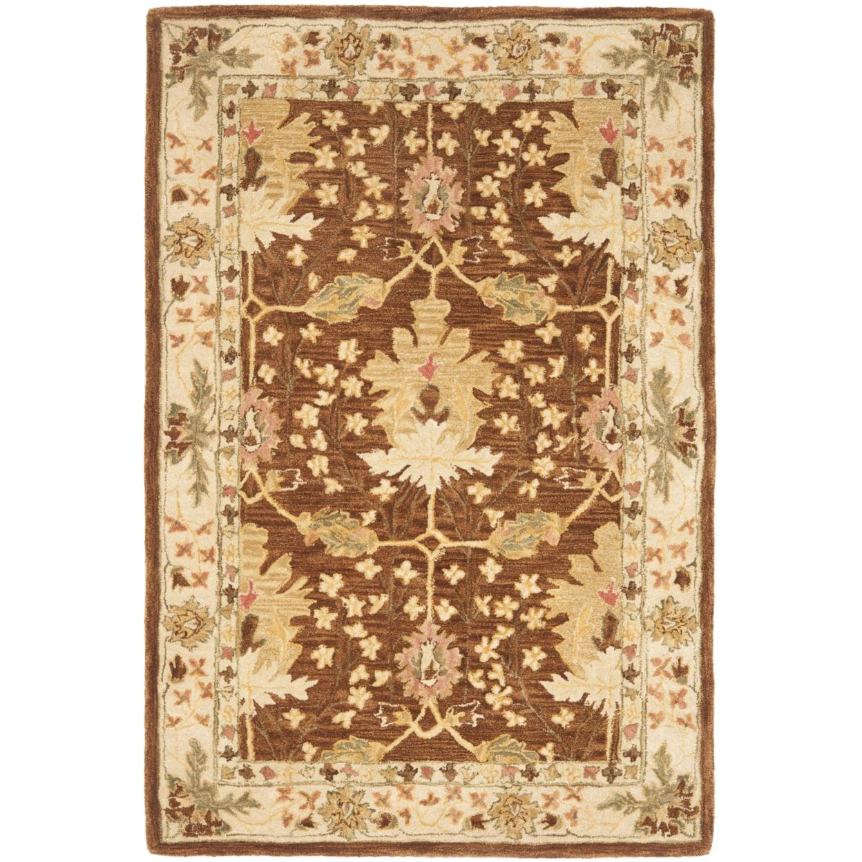 SAFAVIEH Anatolia Carley Traditional Wool Area Rug, Brown, 3' x 5' - Image 4