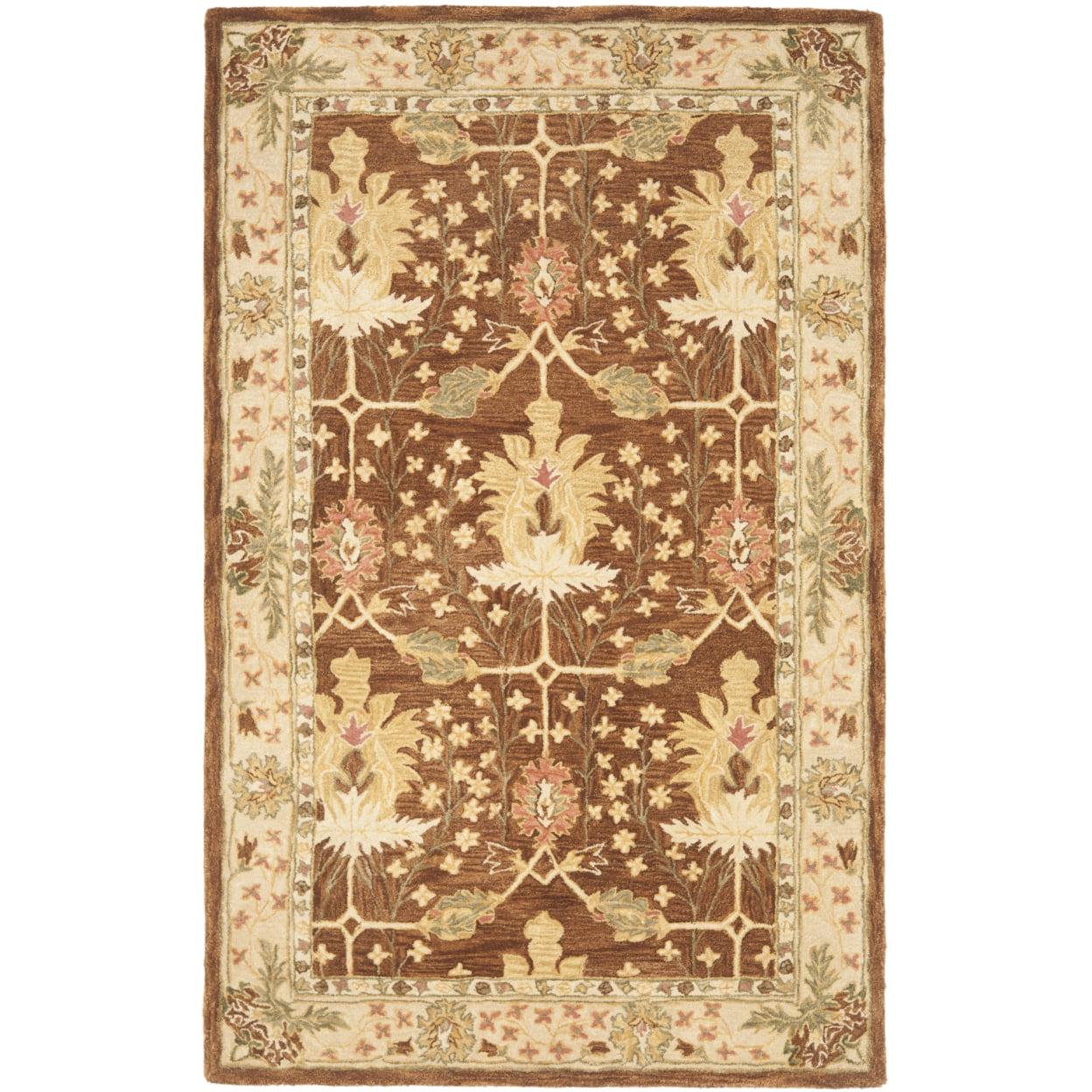 SAFAVIEH Anatolia Carley Traditional Wool Area Rug, Brown, 3' x 5' - Image 6