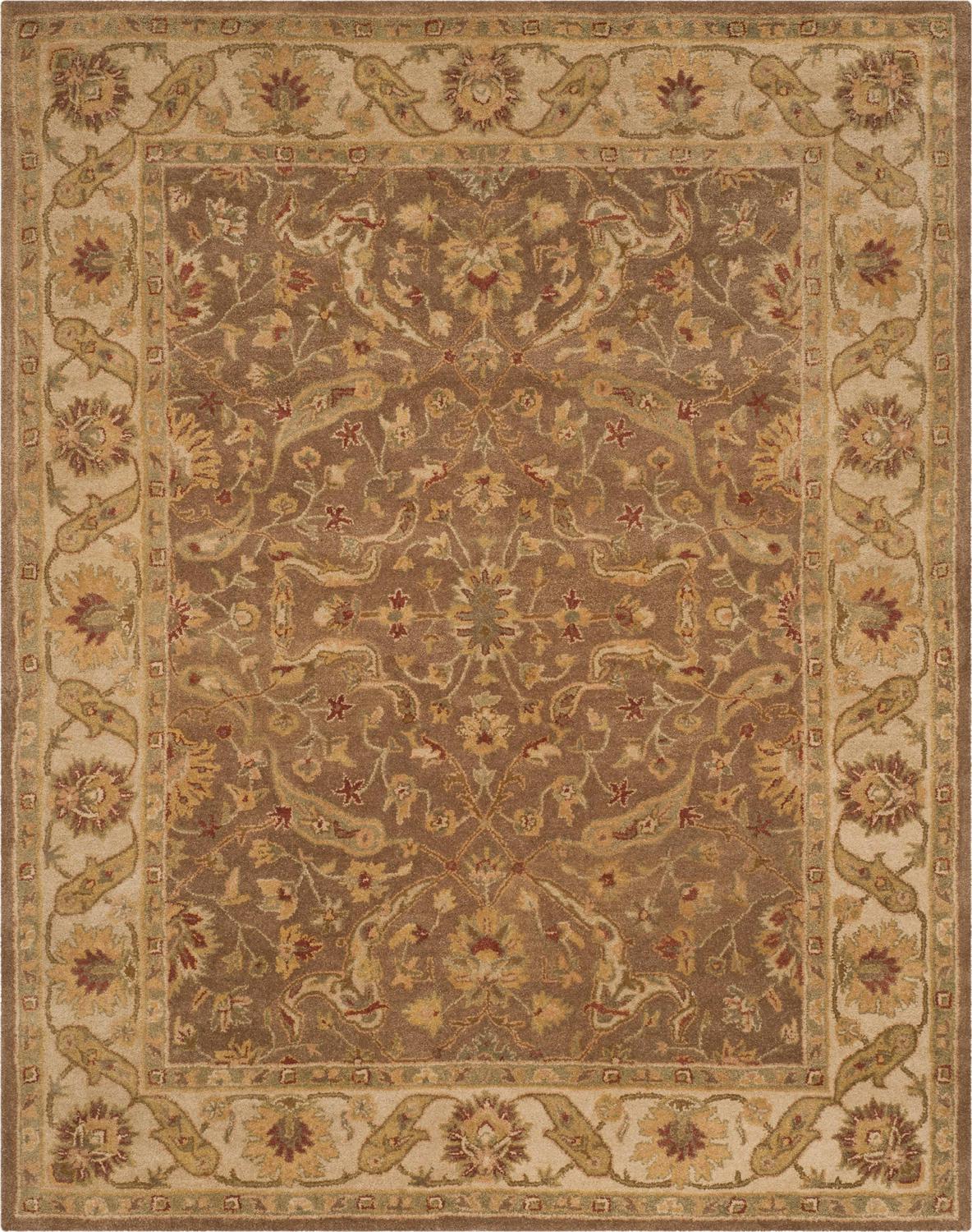 SAFAVIEH Antiquity Beaufort Traditional Floral Wool Area Rug, Brown/Gold, 11' x 17'