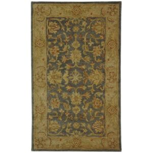 SAFAVIEH Antiquity Bethanie Traditional Wool Area Rug, Blue/Beige, 3' x 5'