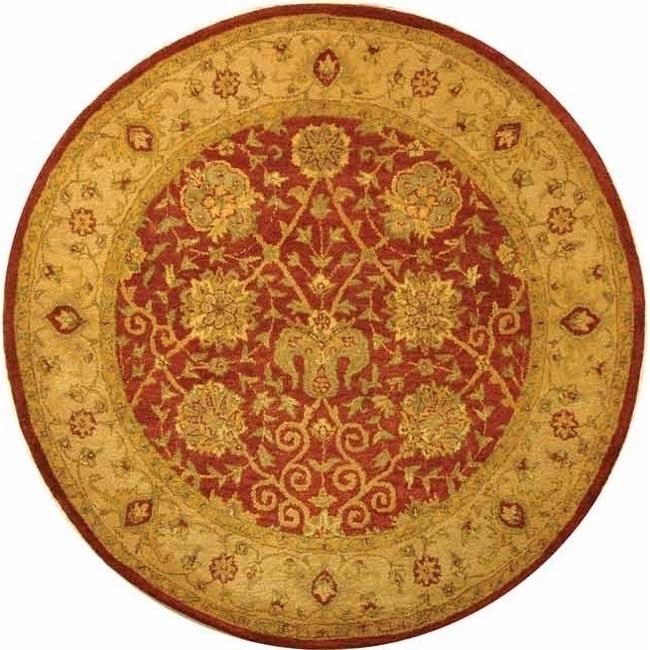 SAFAVIEH Antiquity Lilibeth Oriental Wool Area Rug, Rust, 8' x 8' Round - Image 9