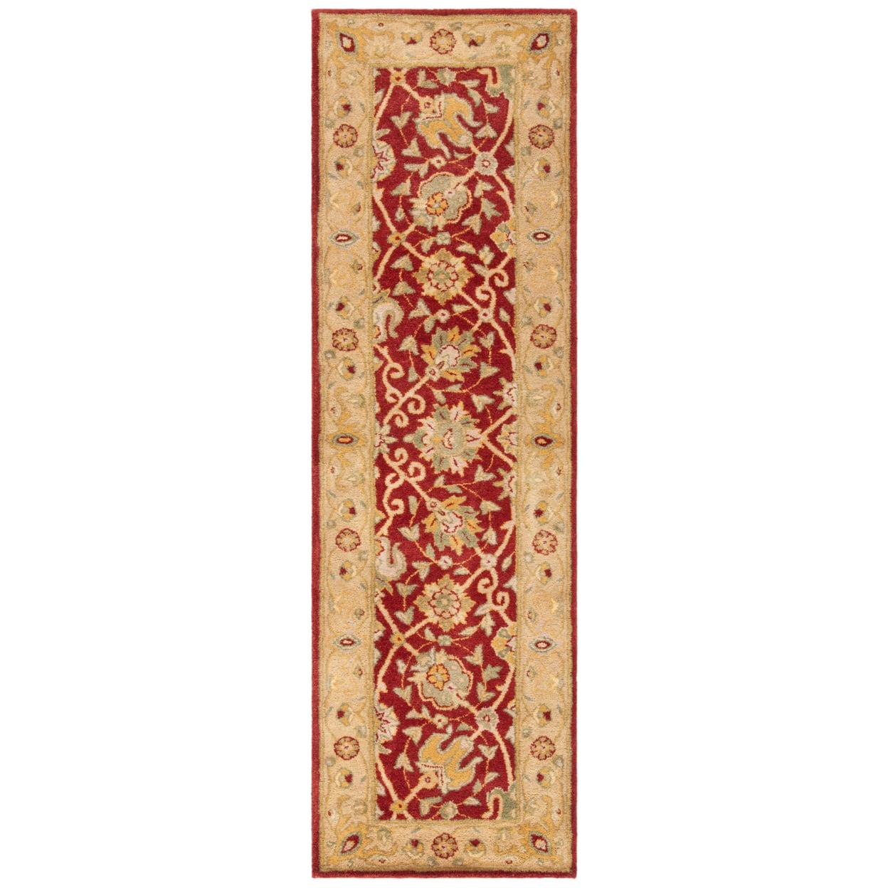 SAFAVIEH Antiquity Lilibeth Oriental Wool Area Rug, Rust, 8' x 8' Round - Image 5