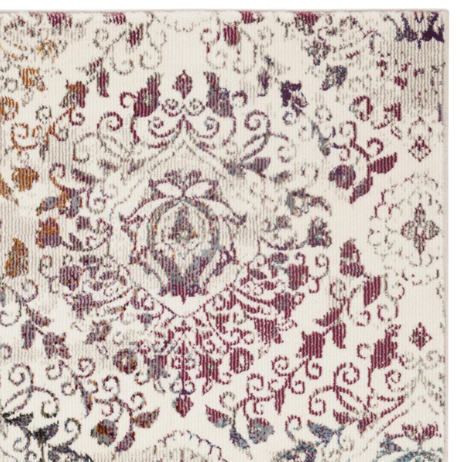 Safavieh Aria Aimee Vintage Boho Damask Rug Cream/Multi 4' x 6' 4' x 6' Indoor Living Room,Bedroom,Dining Room Rectangle - Image 6