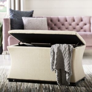 SAFAVIEH Aroura Storage Bench Beige