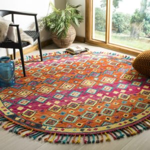 SAFAVIEH Aspen APN138A Handmade Orange / Fuchsia Rug
