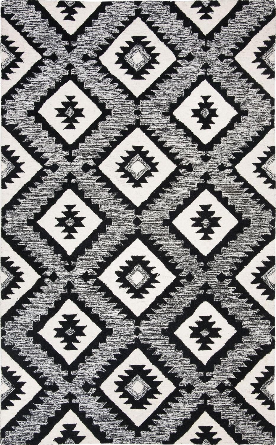 SAFAVIEH Aspen Michaelangelo Southwestern Wool Area Rug, Charcoal/Black, 5' x 8' - Image 2