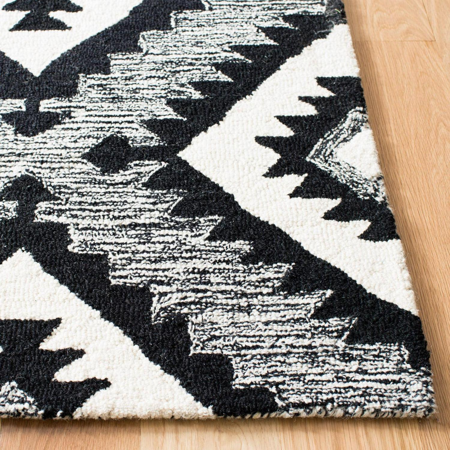 SAFAVIEH Aspen Michaelangelo Southwestern Wool Area Rug, Charcoal/Black, 5' x 8' - Image 3