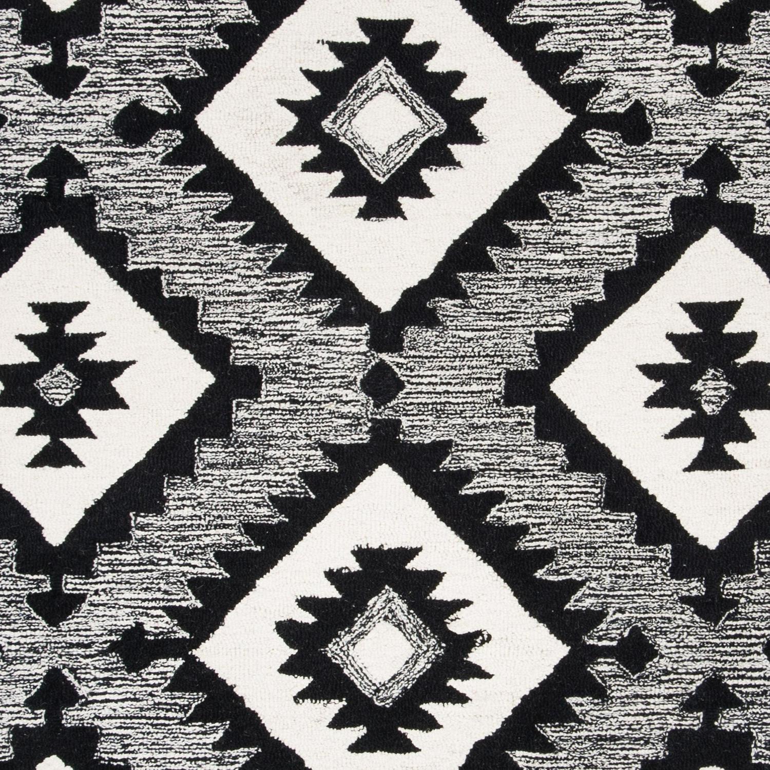 SAFAVIEH Aspen Michaelangelo Southwestern Wool Area Rug, Charcoal/Black, 5' x 8' - Image 8