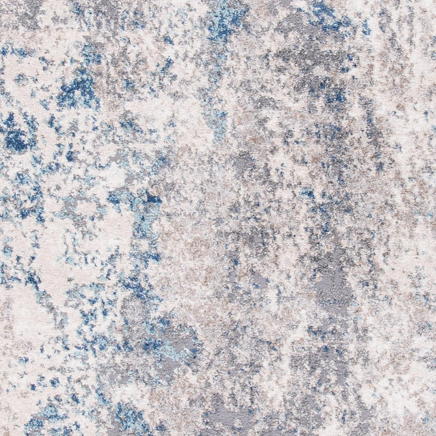 SAFAVIEH Aston Adrasteia Abstract Area Rug, Gray/Navy, 5'3" x 7'7" - Image 9