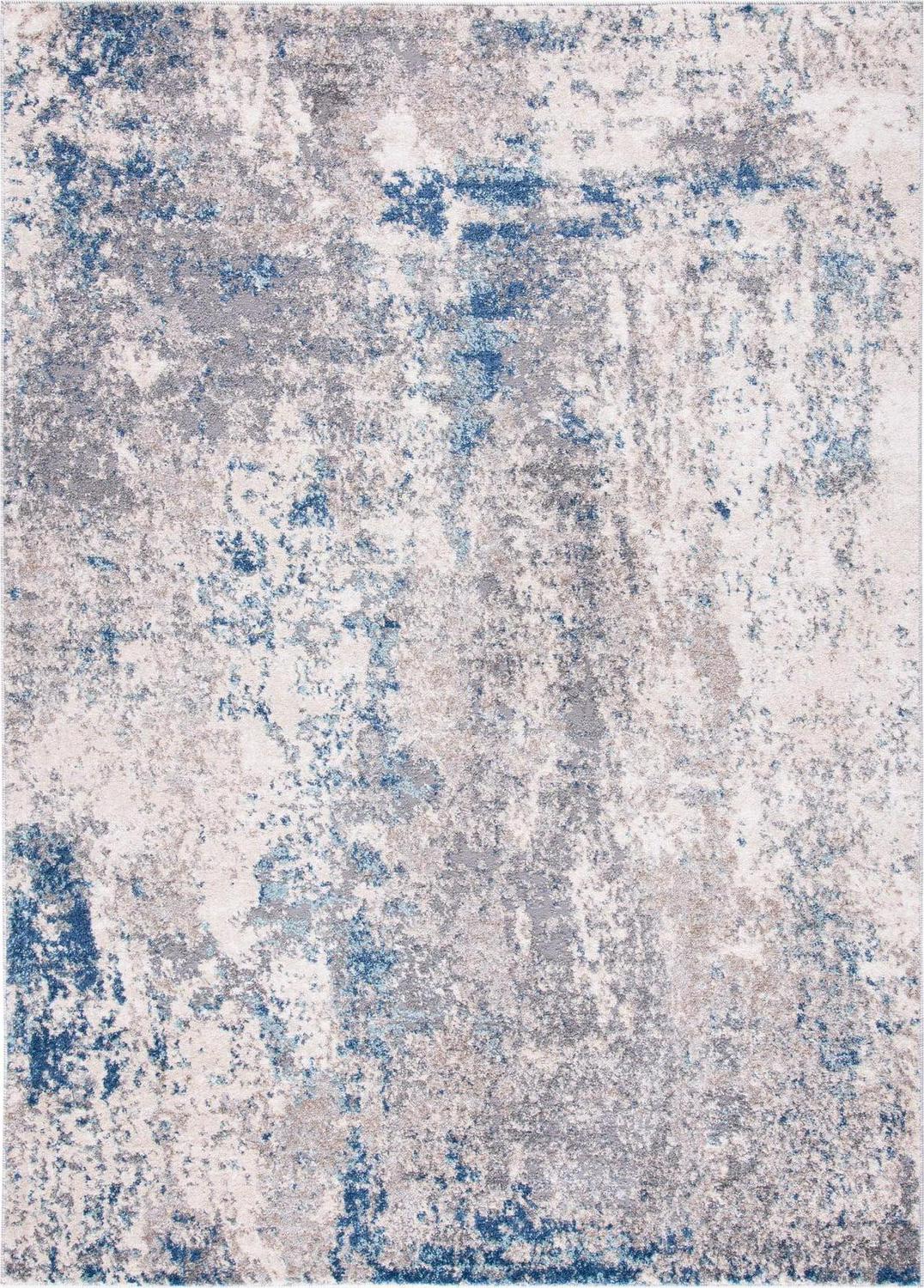 SAFAVIEH Aston Adrasteia Abstract Area Rug, Gray/Navy, 5'3" x 7'7" - Image 2