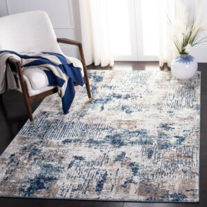 SAFAVIEH Aston Augustine Abstract Area Rug, Gray/Navy, 5'3" x 7'7"