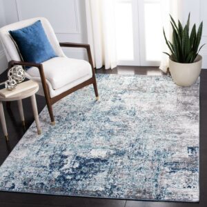 SAFAVIEH Aston Mackenzie Abstract Area Rug, Light Blue/Gray, 5'3" x 7'7"