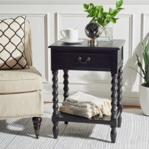 SAFAVIEH Athena Solid 1 Drawer Accent Table, Black