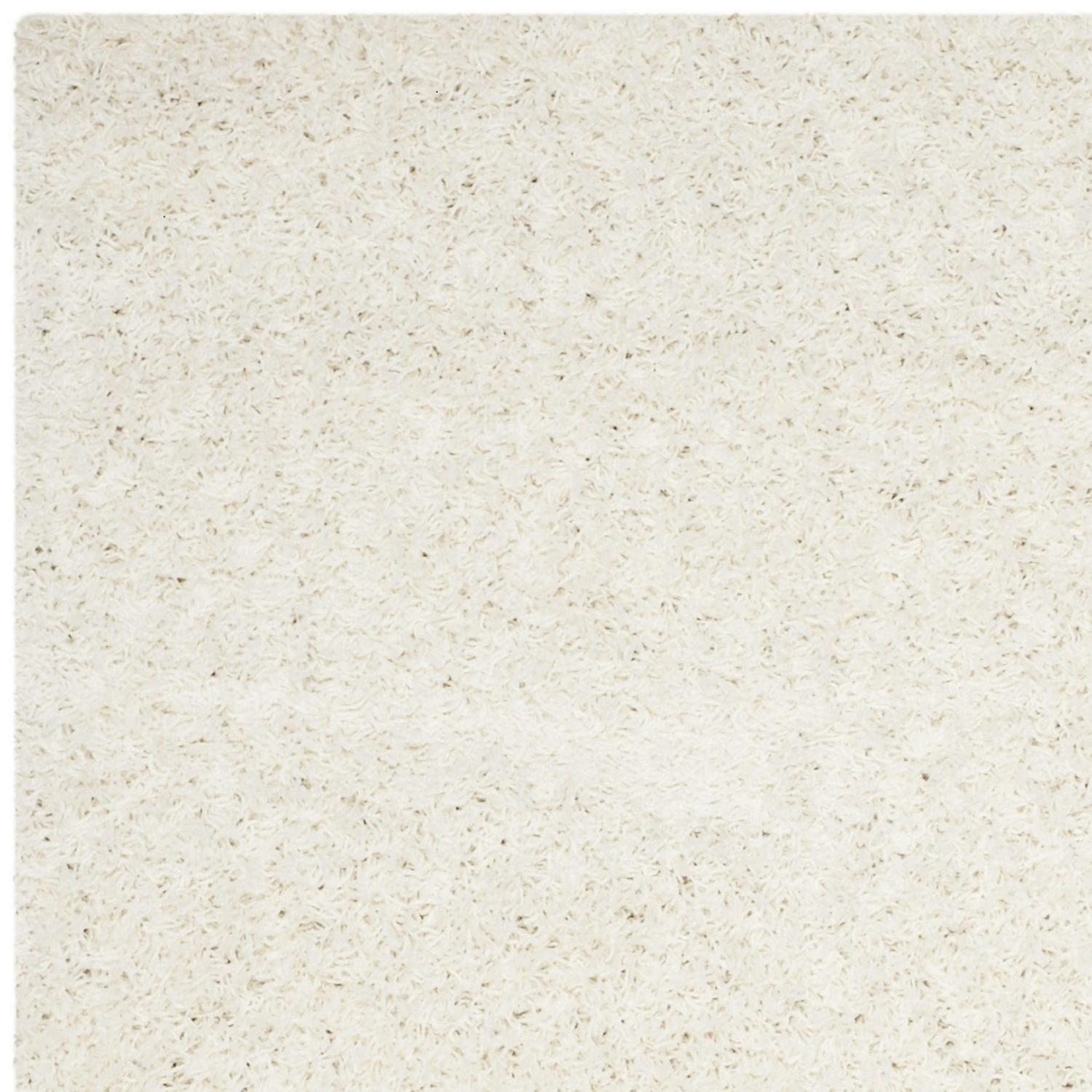 SAFAVIEH Athens Solid Plush Shag Area Rug, White, 9' x 12' - Image 5