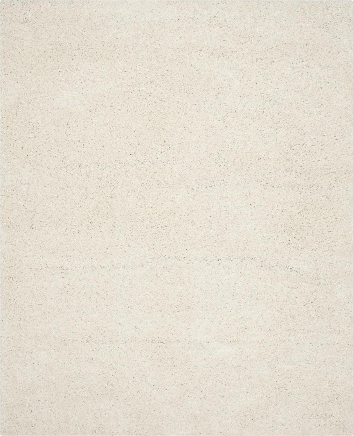 SAFAVIEH Athens Solid Plush Shag Area Rug, White, 9' x 12' - Image 2