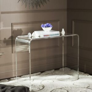 SAFAVIEH Atka Modern Glam Acrylic Console Table, Clear
