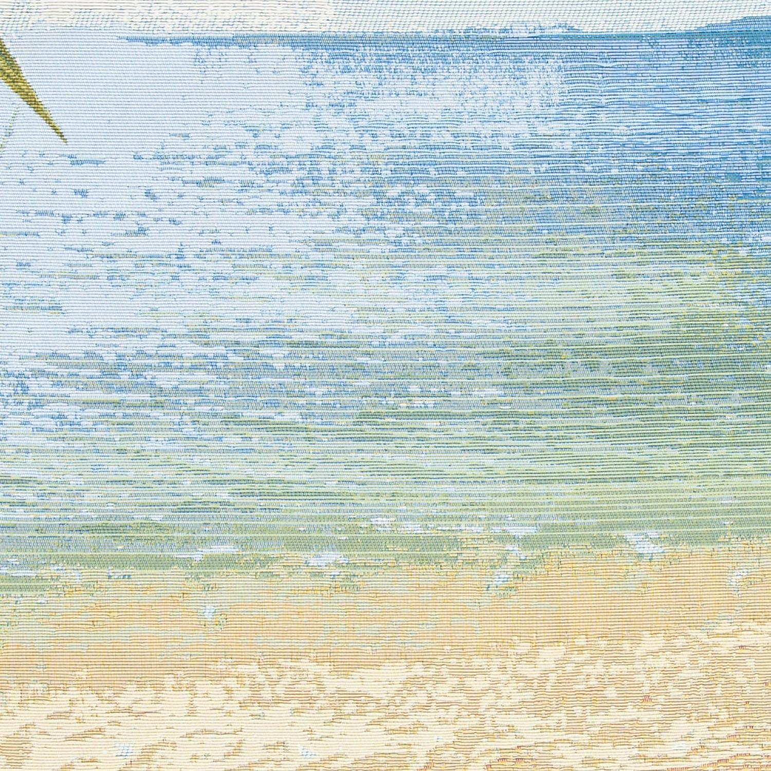 SAFAVIEH Barbados Sea Shells Outdoor Area Rug, 5'3" x 7'6", Gold/Blue - Image 8