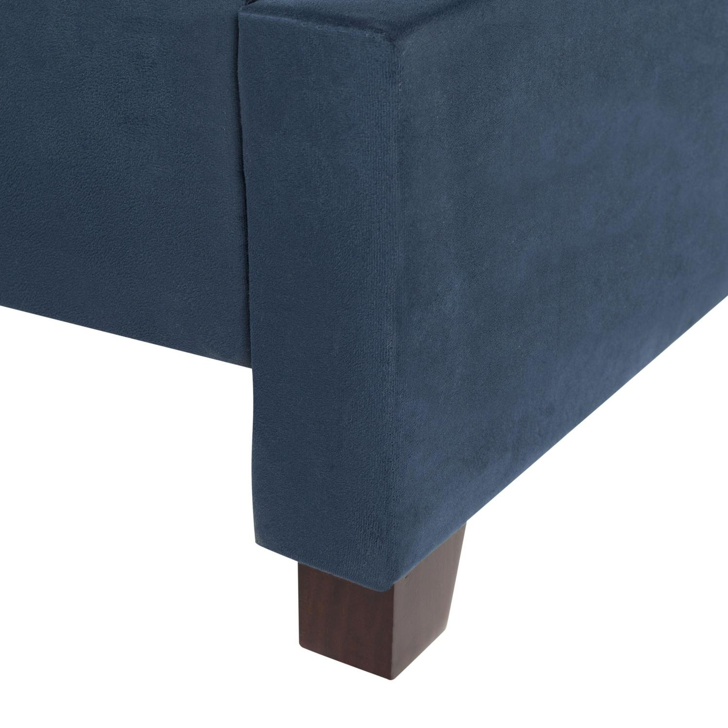 SAFAVIEH Beckham Modern Glam Tufted Headboard with Nail Heads, Queen, Navy - Image 5