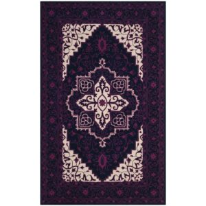 SAFAVIEH Bellagio Coty Oriental Wool Area Rug, Purple/Ivory, 5' x 8'