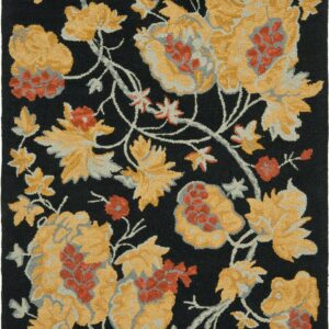 SAFAVIEH Blossom Kimmee Floral Area Rug, Black/Multi, 5' x 8'