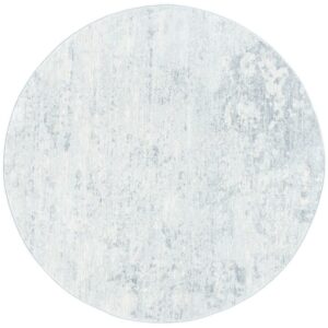 SAFAVIEH Brentwood Ainslee Abstract Area Rug, Ivory/Grey, 10' x 10' Round