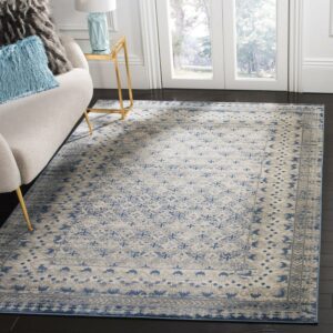 SAFAVIEH Brentwood Dory Geometric Area Rug, Light Gray/Blue, 10' x 13'