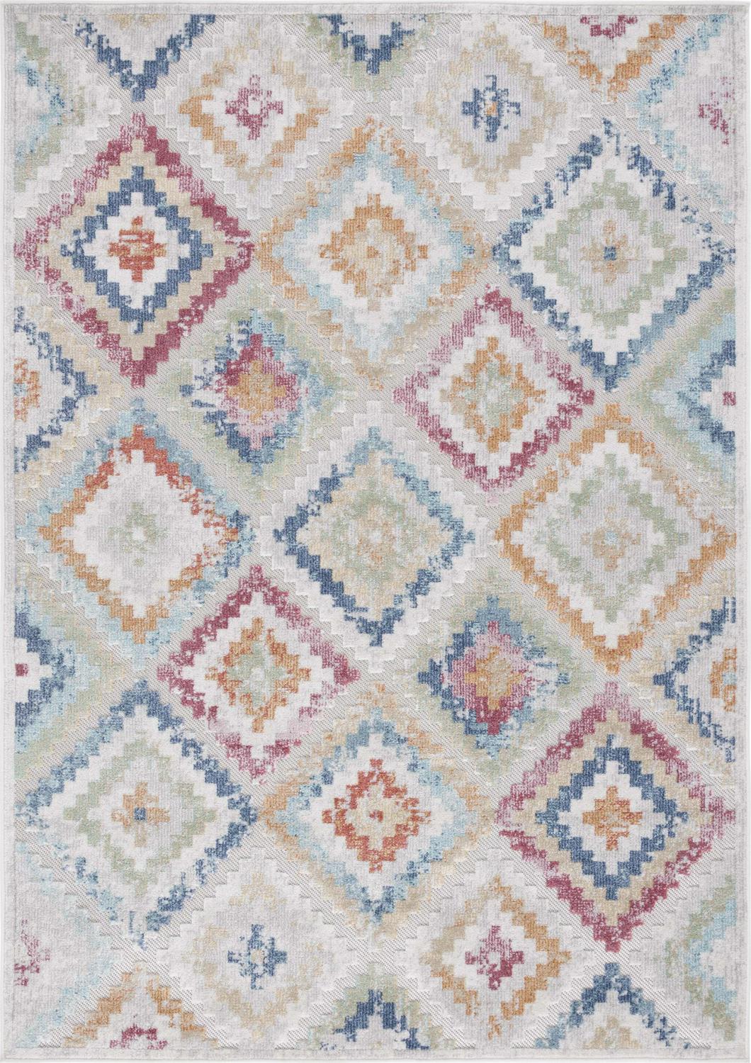 Safavieh Cabana Artana Indoor/ Outdoor Boho Rug 5'3" x 7'6" - Red Blue Multi