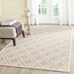 SAFAVIEH Cambridge Devereux Geometric Wool Area Rug, Mocha/Ivory, 8' x 10'