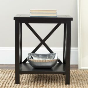 SAFAVIEH Candence Cross Back End Table Black