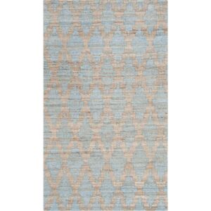 SAFAVIEH Cape Cod Keila Geometric Area Rug, Light Blue/Gold, 3' x 5'