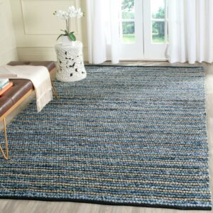SAFAVIEH Cape Cod Signe Geometric Area Rug, Blue/Natural, 5' x 8'