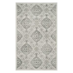 SAFAVIEH Carnegie Rosalynne Geometric Area Rug, Silver/Gray, 8' x 10'