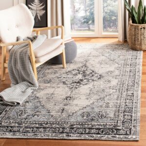 SAFAVIEH Classic Vintage Bedinn Overdyed Polyester Area Rug, Grey, 5' x 8'