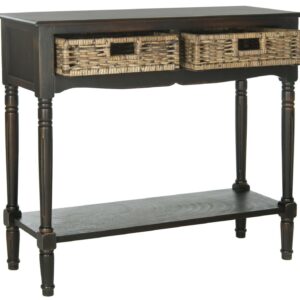 SAFAVIEH Corbin Grayin Traditional Rustic Style 2 Drawer Console (35.8 in. W x 13 in. D x 31.9 in. H)