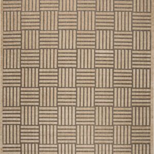 SAFAVIEH Cottage Portmont Geometric Indoor/Outdoor Area Rug Grey/Beige, 8' x 11'2"