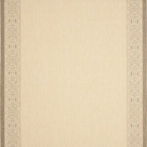 SAFAVIEH Courtyard Donna Botanical Indoor/Outdoor Area Rug, Natural/Brown, 8' x 11'