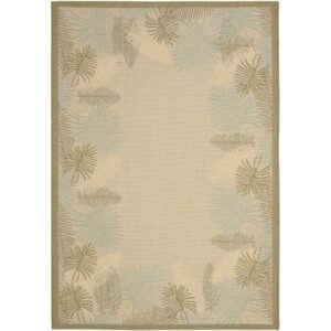 Safavieh COURTYARD, CREAM / GREEN, 8' X 11', Area Rug, CY7945-14A18-8
