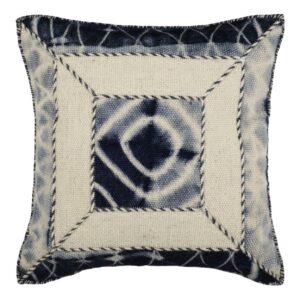 SAFAVIEH Dip Dye Patch Pillow Set of 2 Medina Blue